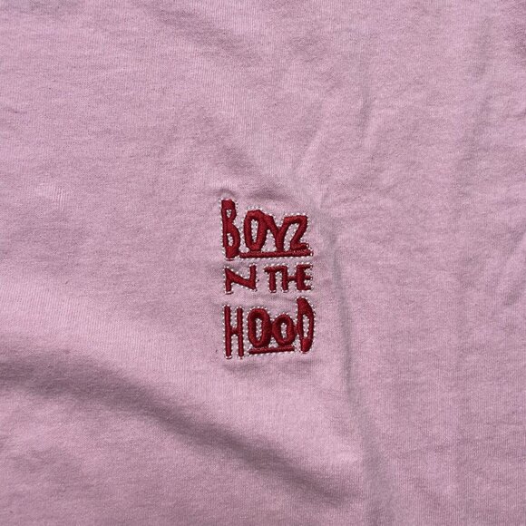 Official Boyz N The Hood Embroidered T-Shirt Pink Mens Tee Size XL Ice Cube - Picture 2 of 5